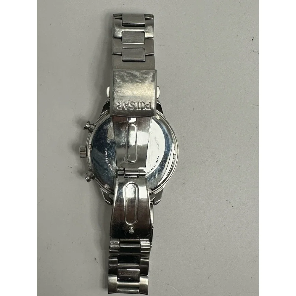Pulsar VR43-X001 Solar Mens Chronograph Watch Works 44MM 8